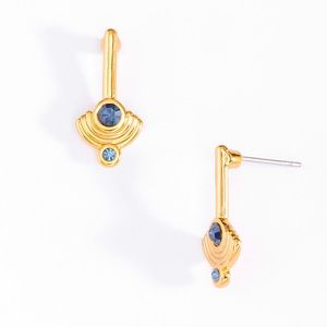 Gold plated post earrings.